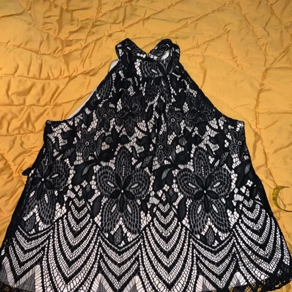 Black Lace Halter Top - Picture 4 of 4